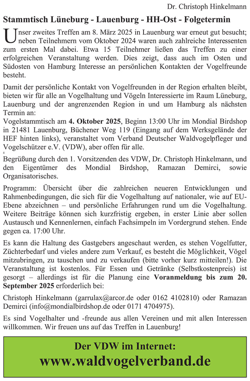 Veranstaltungen Bundesverband